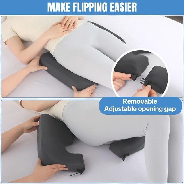 Alt view image 3 of 7 - Memory Foam Bed Sore Cushions for Butt,Bedsore Pressure Relief Pillow for Sleeping and Sitting,Cushion for Bed Sores on Buttocks, T Shaped Opening Tailbone Pillow, Patent Pending(Dark Grey)