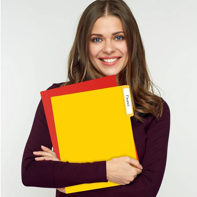 Alt view image 6 of 6 - 30pcs Colored File Folders, 9'' x 11.6'' Manilla Folders, Plastic File Folders, 3 Tab Poly Folder, 6 Colors with 40pcs Erasable Category Labels, for School and Office Supplies