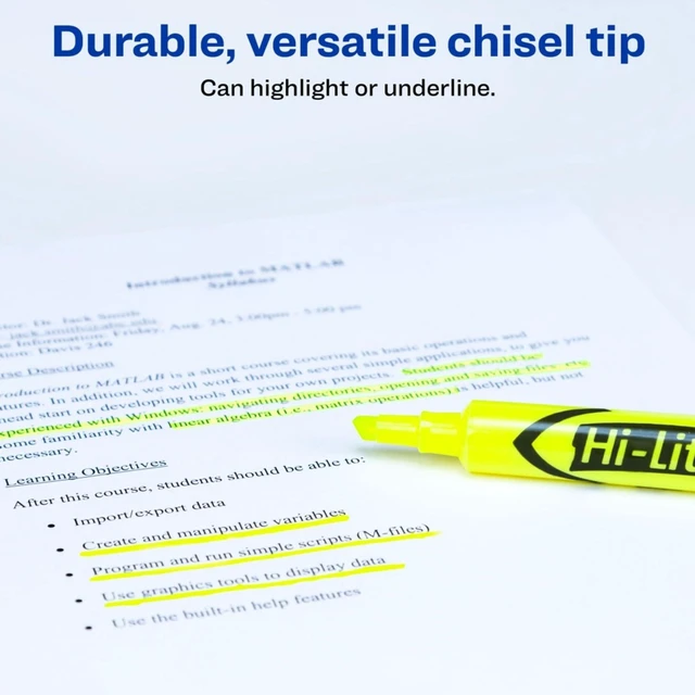 Alt view image 3 of 7 - Hi-Liter Value Pack Desk-Style Highlighters, Smear Safe Ink, 200 Fluorescent Yellow Highlighters (24130)
