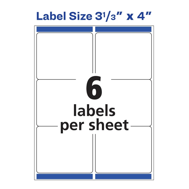 Alt view image 5 of 7 - White Shipping Labels | Sure Feed Technology | True Block | 3-1/3" x 4" | 60 Labels, Pack of 5
