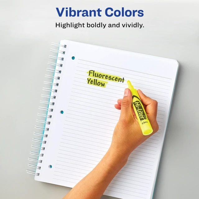 Alt view image 4 of 7 - Hi-Liter Value Pack Desk-Style Highlighters, Smear Safe Ink, 200 Fluorescent Yellow Highlighters (24130)