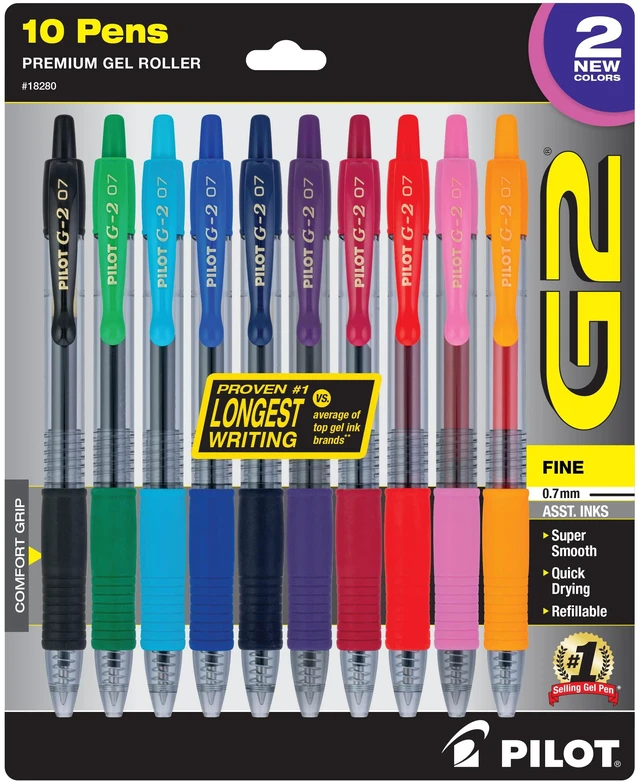 Main image of G2 Gel, Assorted Color Inks (New Rose Pink & Grape Inks), 10-Pack