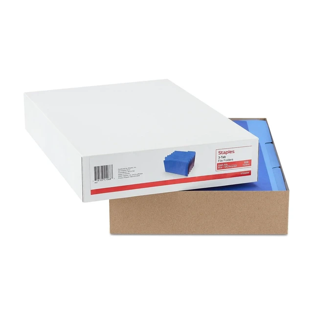 Alt view image 4 of 4 - File Folders, Legal Size, 1/3-Cut Tabs, Blue, 200/Carton Durable paper stock for everyday office document organization and filing