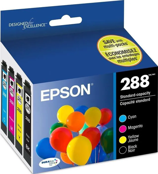 Main image of 288 Genuine Ink Cartridge Black and Color Combo Pack T288120-BCS Works With XP-330 XP-340 XP-430 XP-434 XP-440 XP-446 Inkjet Printers