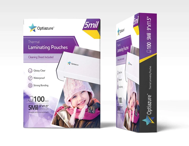 Alt view image 2 of 7 - Thermal Laminating Pouches 9"x11.5" Inches, 5mil 100Pack, Clear, Letter Size