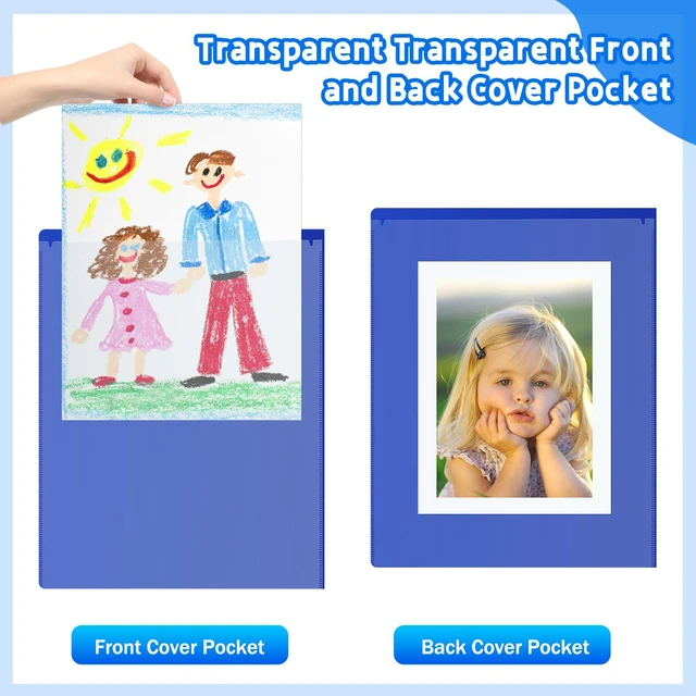 Alt view image 3 of 7 - 30 Pcs Parent Teacher Classroom Communication Folder with Clear Front Pockets, 2 Pockets Homework Folders Take Home Plastic Folders for Kid Student Home and Classroom (30, Blue)