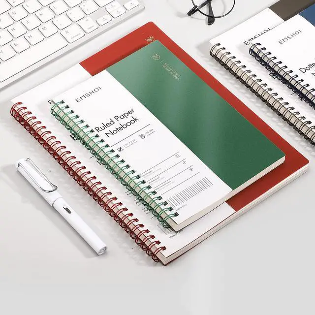 Alt view image 7 of 7 - Lined Spiral Journal Notebook, 3 Pack, 480 Pages, B5 (7.4" x 10") College Ruled, 100 GSM Thick Paper, Flexible Plastic Cover, for School, Student, Writing, Journaling, Work, Women & Men