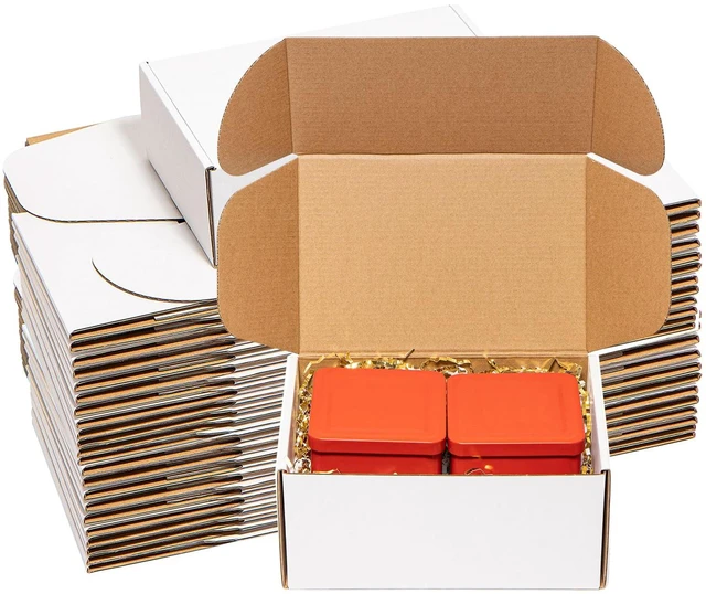 Main image of Shipping Boxes 9x6x4" 30 Pack White Corrugated Cardboard Mailing Box Literature Mailer Packaging Supplies Mailing Boxes for Small Business