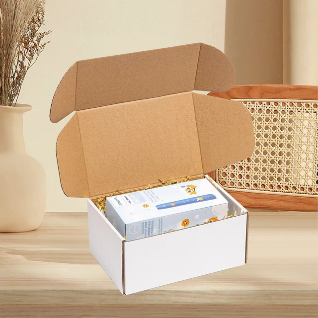 Alt view image 5 of 5 - Shipping Boxes 9x6x4" 30 Pack White Corrugated Cardboard Mailing Box Literature Mailer Packaging Supplies Mailing Boxes for Small Business