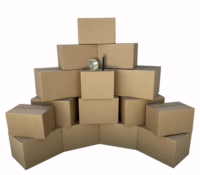 Alt view image 2 of 6 - Economy Moving Kit #1, 1-2 Bedroom Apartment Moving Kit, Small & Medium Boxes, Packing Tape & 1 Marker, For Small Spaces