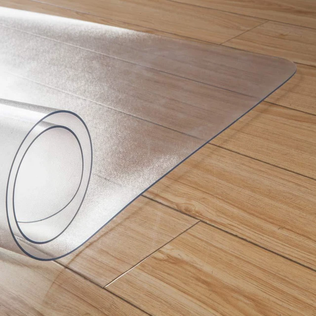 Alt view image 5 of 7 - Clear Chair mat for Hard Floors, 48 x 48 inches Floor Mats Wood/Tile Protection Transparent Mat for Office & Home(48" X 48" Square)