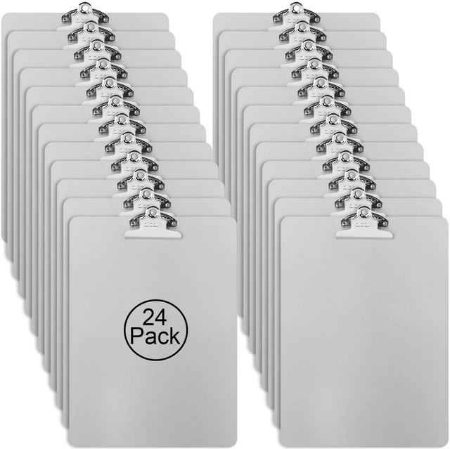 Main image of Metal Clipboard, 24 Pack Heavy Duty Aluminum Clipboards 12 x 9 Inches, A4 Letter Sizer Document Holder with High Capacity Clip, Suitable for School, Office, Jobsite or Medical Staff, Silver
