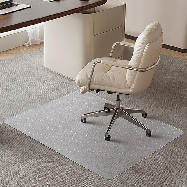 Main image of Office Chair Mat for Carpeted Floors, Desk Mats 48"X30" for Rolling Desk on Low Pile Carpets, Small Computer Gaming Plastic Floor Mats for Office Chair on Carpet, Easy Glide Without Curling