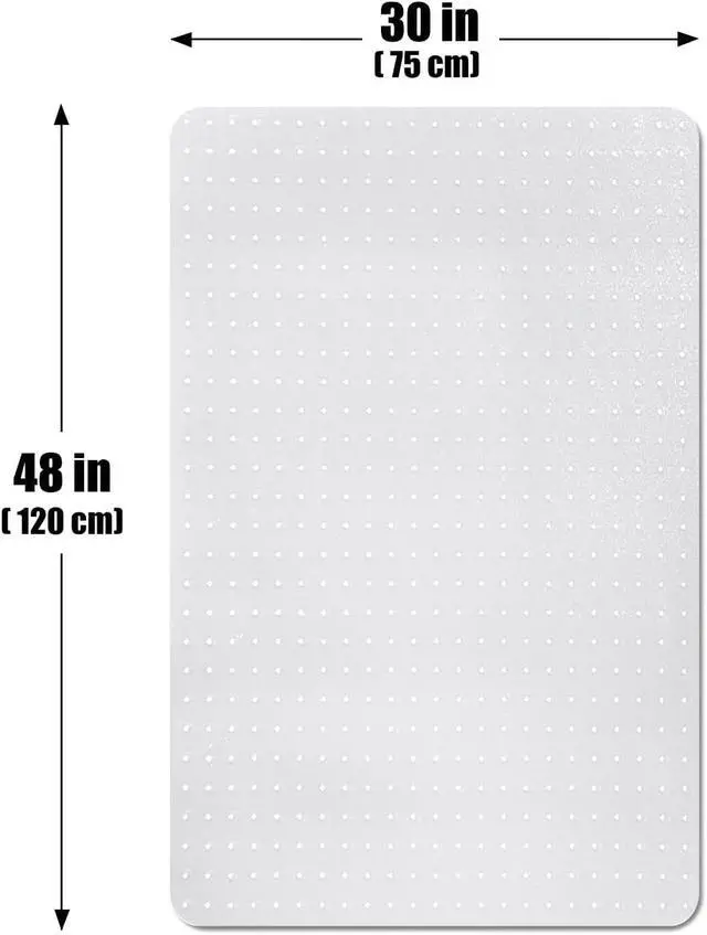Alt view image 6 of 7 - Office Chair Mat for Carpet Floors, 48" x 30" Clear Desk Chair Mats for Low Pile Carpeted Protector, Sturdy PVC Computer Chair Mats Anti-Slip and Easy to Clean for Home & Office