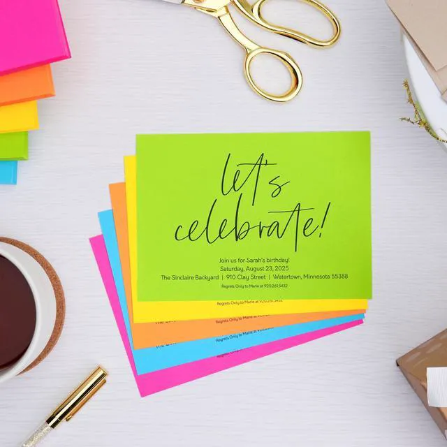 Alt view image 5 of 5 - Mega Collection, Colored Cardstock,"Brilliant" 5-Color Assortment, 320 Sheets, 65 lb/176 gsm, 8.5" x 11" - MORE SHEETS! (91687), Assorted