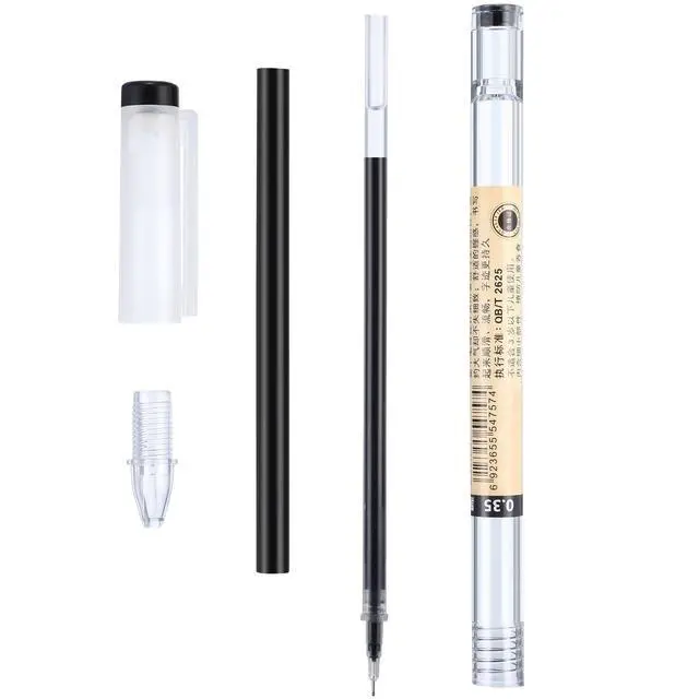 Alt view image 6 of 7 - 24 Pieces Black Gel Ink Pens, 0.35 Mm Japanese Stationery Extra Fine Point,Smooth Writing for Office School, for Journaling Notes, Includes Clear Storage Case, Korean Stationery Style