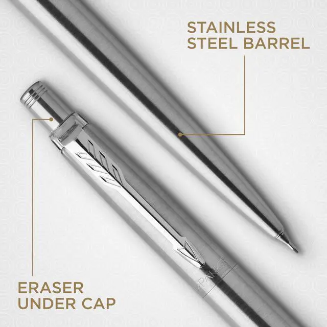 Alt view image 5 of 6 - Jotter Mechanical Pencil, Stainless Steel with Chrome Trim, 0.5mm, HB #2 - Smooth Writing, Signature Design, Stationary, Desk Essentials