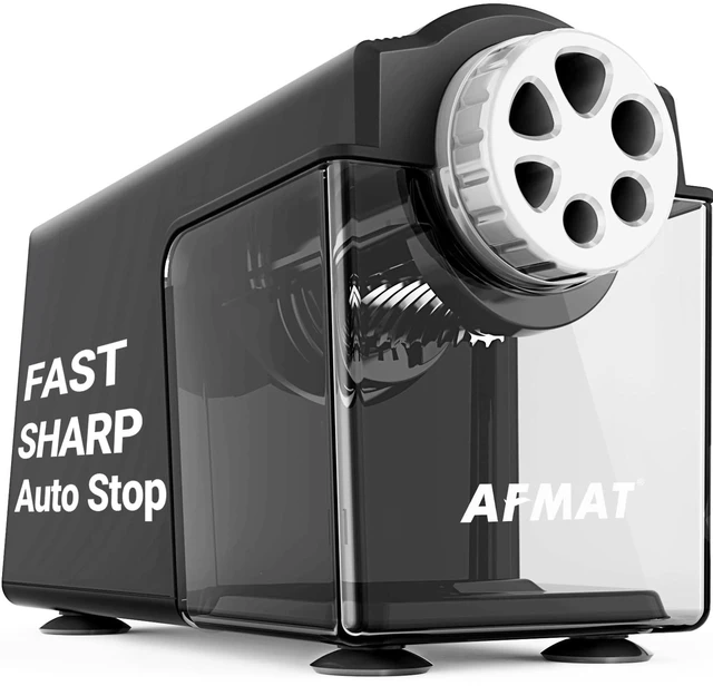 Main image of Electric Pencil Sharpener Heavy Duty, 6-Hole Classroom Pencil Sharpener for 6-11mm Pencils, Auto Stop Pencil Sharpeners Plug in, 10,000+ Sharpenings, Save Colored Pencils, PSX4
