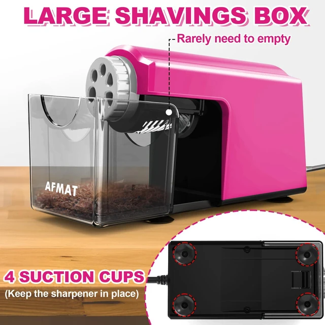 Alt view image 6 of 6 - Electric Pencil Sharpener Heavy Duty, 6-Hole Classroom Pencil Sharpener for 6-11mm Pencils, Auto Stop Pencil Sharpeners Plug in, 10,000+ Sharpenings, Save Colored Pencils, Teacher Must Have PSX4