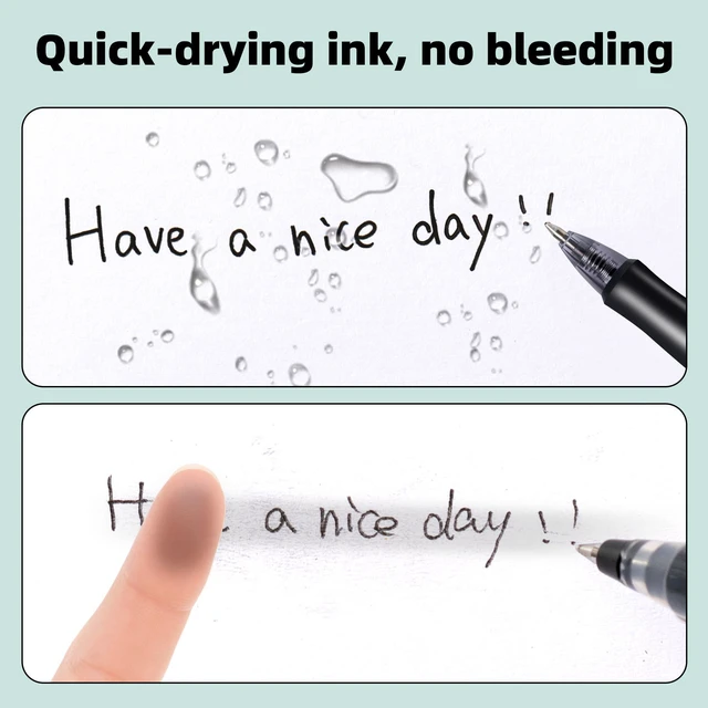 Alt view image 5 of 7 - Pens Bulk, 50 Pcs Retractable Gel Pens Medium Point 0.7mm Smooth Writing with Fast Dry Black Ink, No Bleed, Comfort Grip & Pocket Clip for School, Office, Home Supplies