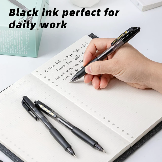 Alt view image 7 of 7 - Pens Bulk, 50 Pcs Retractable Gel Pens Medium Point 0.7mm Smooth Writing with Fast Dry Black Ink, No Bleed, Comfort Grip & Pocket Clip for School, Office, Home Supplies