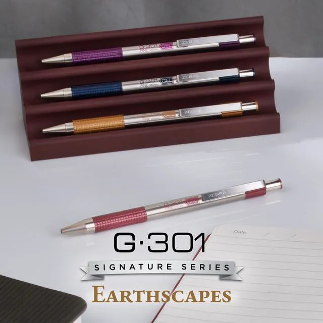 Alt view image 7 of 7 - STEEL G-301 Retractable Gel Pen, Assorted Vintage Ink, 0.5mm, 4Pk Stainless Steel Barrel, Textured Grip, Easy-Glide Smooth, Skipless Ink, Fine Point Tip, Professional Design (47304)