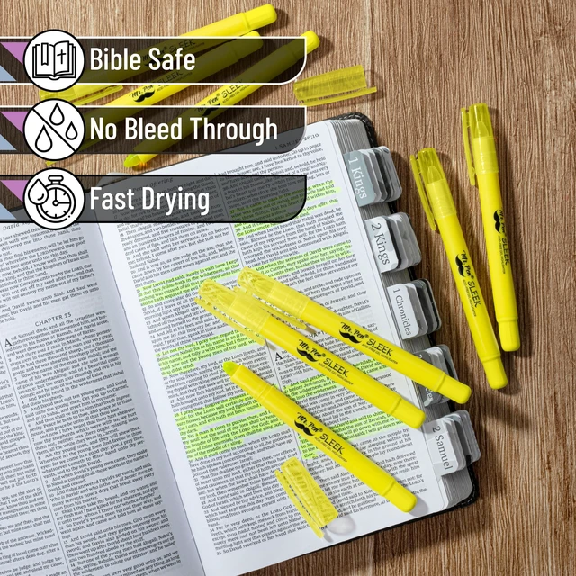 Alt view image 3 of 7 - Bulk Yellow Gel Highlighter, 32 Pack, Twist-Up Bible Highlighters