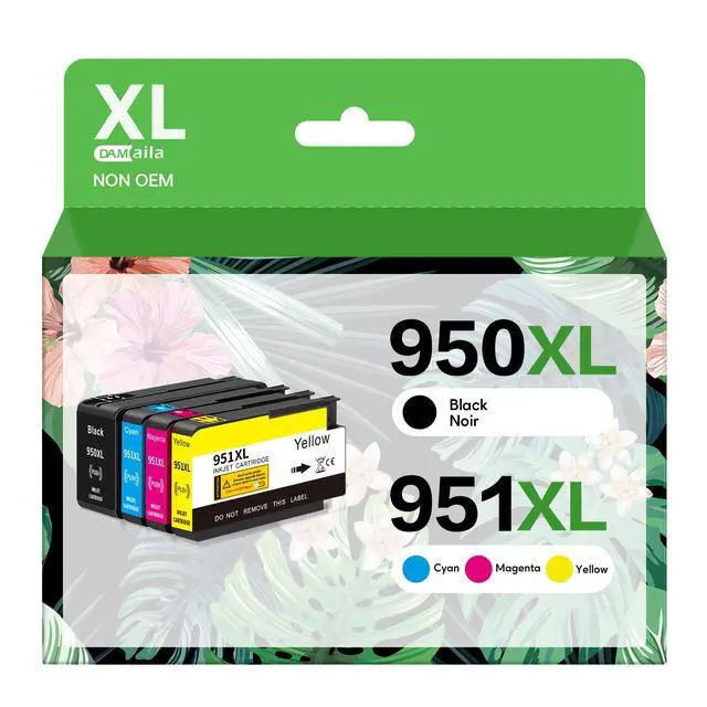 Main image of 950XL 951XL Combo Compatible for HP 950 XL 951 XL Ink Cartridge Replacement for HP OfficeJet Pro 8600 8610 8620 8100 8630 8660 8640 8615 76DW 251DW (1 Black, 1 Cyan, 1 Magenta, 1 Yellow)