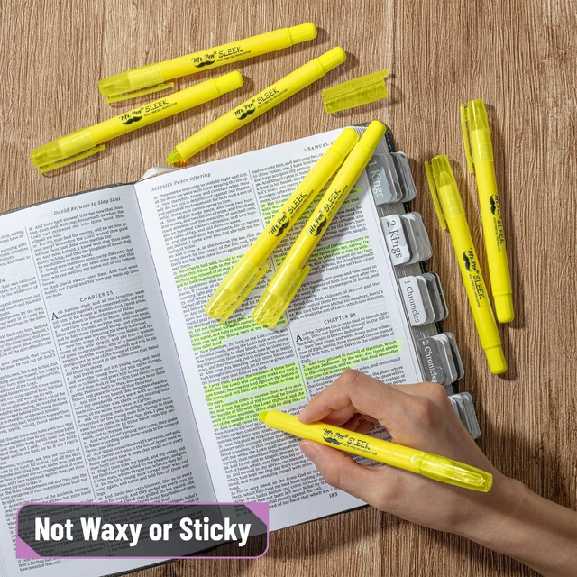 Alt view image 5 of 7 - Bulk Yellow Gel Highlighter, 32 Pack, Twist-Up Bible Highlighters