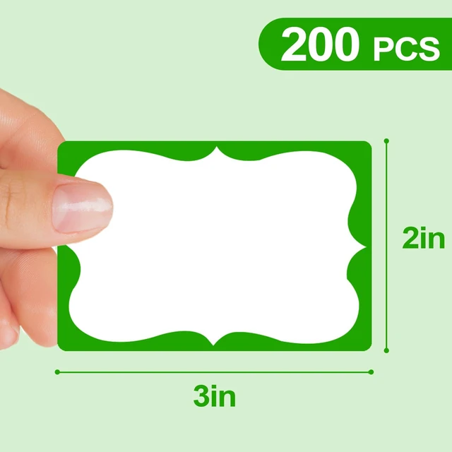 Alt view image 2 of 7 - St. Patrick's Day Name Tags,2"x 3" Green Name Tag Stickers 200 Pcs Adhesive Name Stickers Name Badges Labels for School, Office, Home, Party, Conferences (Pack of 2)
