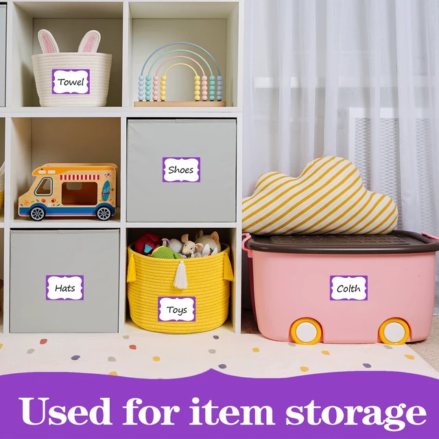 Alt view image 7 of 7 - Purple Name Tags,2"x 3" Name Tag Stickers with Purple Border 200 Pcs Adhesive Name Tags Sticker Name Badges Labels for School, Office, Home, Party, Conferences (Pack of 2)