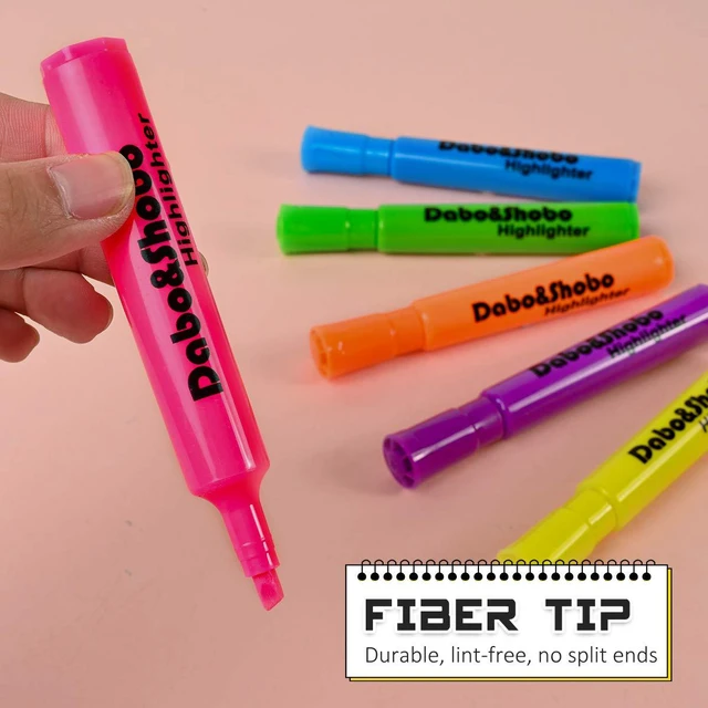 Alt view image 6 of 7 - Dabo & Shobo Highlighters Set of 24,Colored Markers And Beautiful Combination Set Liquid Ink Fast Drying And Not Easy To Fade Are Suitable For Classroom, Office And Shop Short Style (Pack of 3)