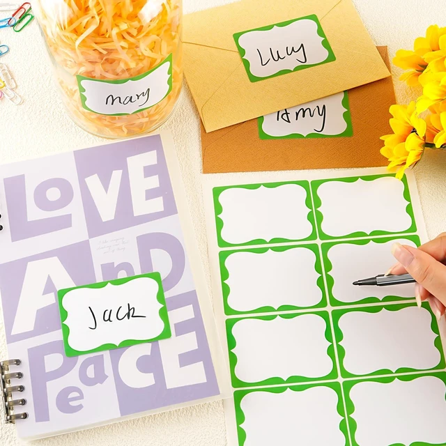 Alt view image 3 of 7 - St. Patrick's Day Name Tags,2"x 3" Green Name Tag Stickers 200 Pcs Adhesive Name Stickers Name Badges Labels for School, Office, Home, Party, Conferences (Pack of 2)