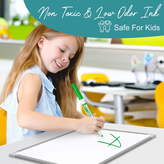 Alt view image 3 of 6 - Green Dry Erase Markers Fine Tip 36 PK Whiteboard Markers Use: School, Classrooms, Offices, Color: Vivid Green Ink, Tip Style: Fine Tip, Feature: Low-Odor and Non-Toxic