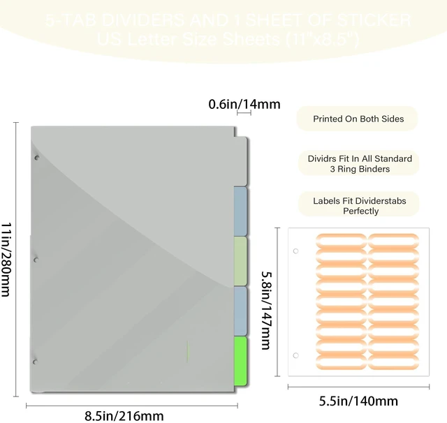 Alt view image 4 of 6 - 3 Ring Binder 1 inch with Clipboard - White with Gold Dots & Stars Design, Includes Dividers, File Bag & Spine Label - Glamorous and Functional for Any Setting, Holographic Waterproof Film
