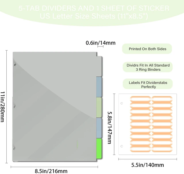 Alt view image 4 of 6 - 3 Ring Binder 1 inch with Clipboard - Tropical Palm Leaf Design, Includes Dividers, File Bag & Spine Label - Perfect for School, Office, and Organization, Holographic Waterproof Film