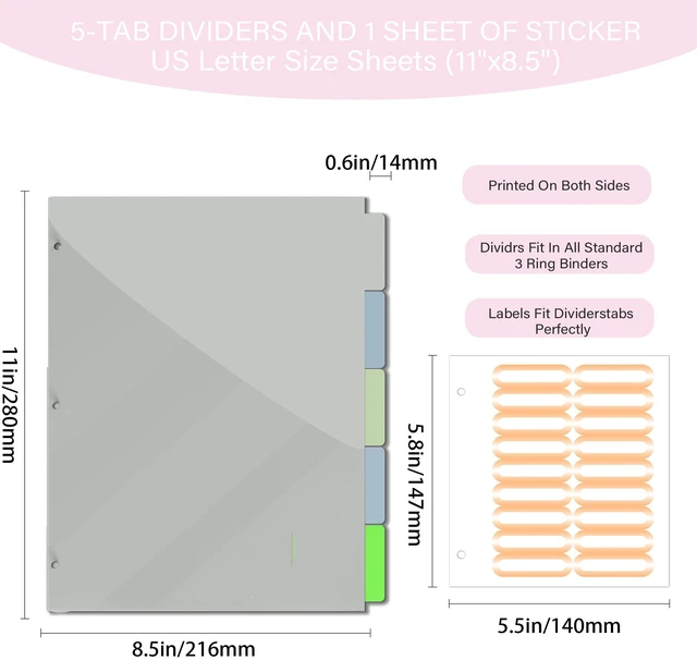 Alt view image 4 of 6 - 3 Ring Binder 1 inch with Clipboard - Pink Strawberry Design, Includes Dividers, File Bag & Spine Label - Cute and Practical for Students and Organizers, Holographic Waterproof Film
