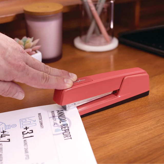 Alt view image 2 of 7 - Stapler, 30 Sheet Capacity, 747 Classic Desktop Stapler, Jam Free, Metal, Rose Clay (74718)