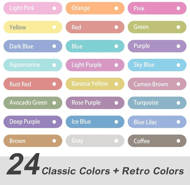 Alt view image 3 of 6 - 24 Pcs Pastel Highlighters,Dual Tip No Bleed Assorted Colors Dual Tip (4mm Chisel & 1mm Fine), Quick-Dry No Bleed Ink for Bibles, 24 Aesthetic Retro Colors, Ergonomic Design