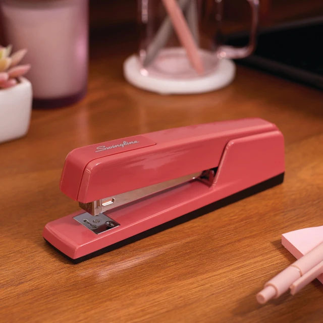 Alt view image 6 of 7 - Stapler, 30 Sheet Capacity, 747 Classic Desktop Stapler, Jam Free, Metal, Rose Clay (74718)