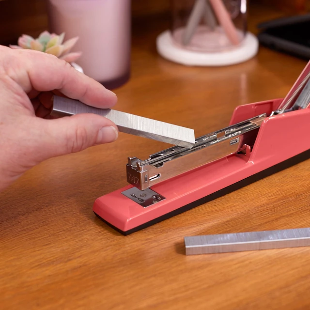 Alt view image 4 of 7 - Stapler, 30 Sheet Capacity, 747 Classic Desktop Stapler, Jam Free, Metal, Rose Clay (74718)