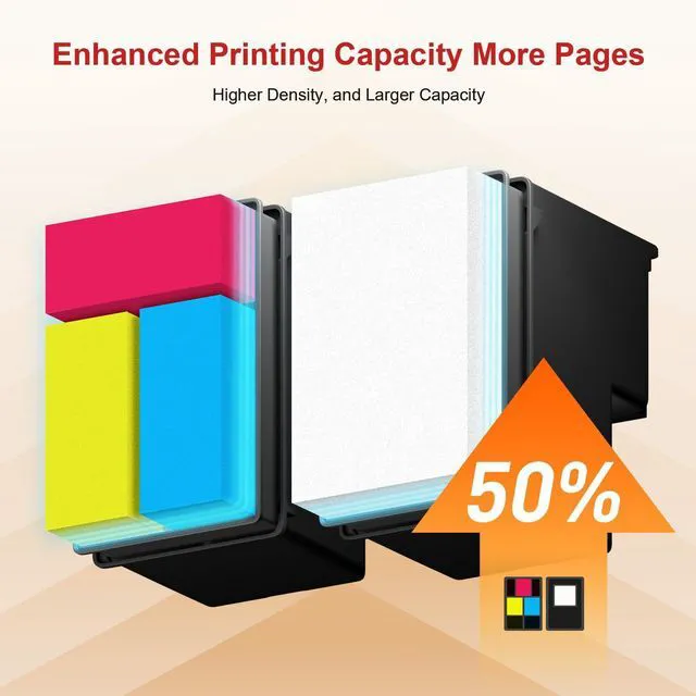 Alt view image 4 of 7 - 210 211XL Compatible for Canon 210 XL and 211 XL Ink Cartridges Combo Pack 850 Pages High Yield PG-210 CL-211 Upgraded Chip Compatible for Canon PIXMA MX410 MX320 MX340 MP480 MP490 MP270 IP2700 IP2702
