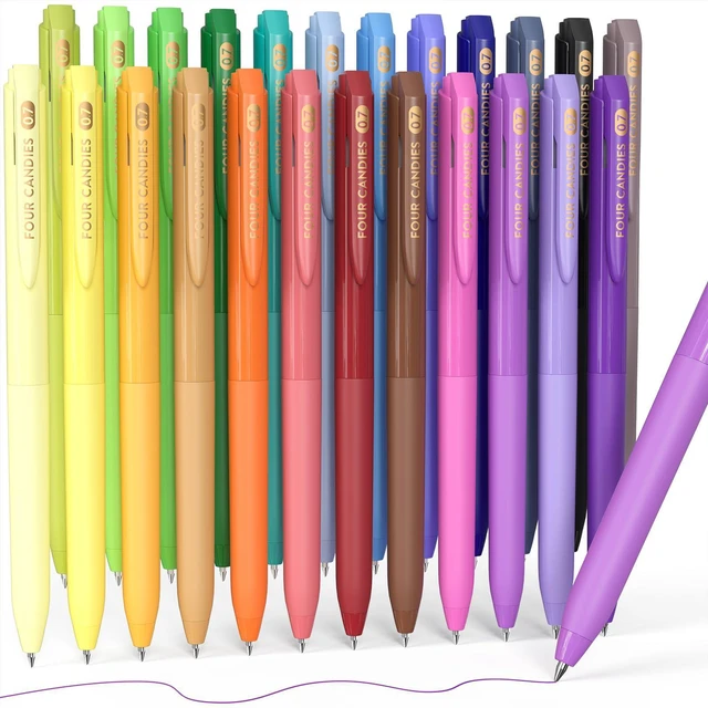 Main image of Quick Dry Ink Colorful Pens Set, 24 Colors 0.7mm Fine Point Colored Pens for Note Taking & Drawing, Colored Gel Pens with Comfort Grip for Office & School Supplies