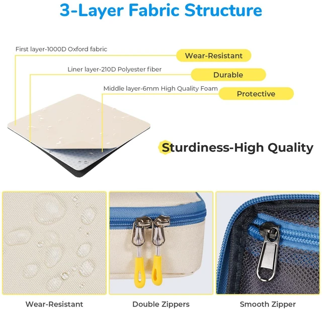 Alt view image 4 of 6 - Large Pencil Case, Aesthetic Pen Pouch with Big Capacity, Minimalist Portable Stationery Bag with Handle for Office Organizer Aesthetic Pencil Cases