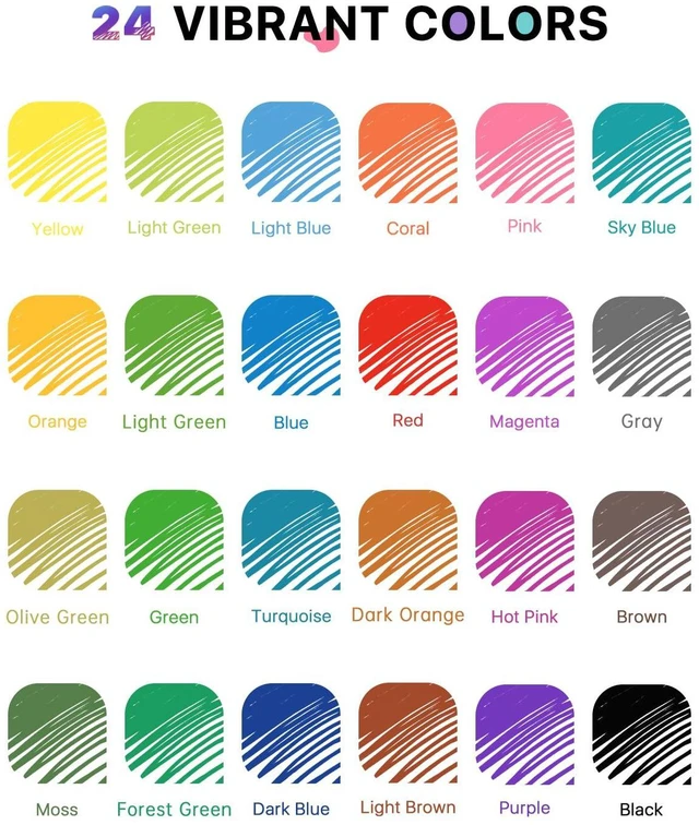 Alt view image 2 of 6 - Retractable Erasable Gel Pen, Fine Point, 0.7mm, 24 Colors Make Mistakes Disappear, Vibrant Assorted Color Erasable Pens for Writing, Planners & Crossword Puzzles