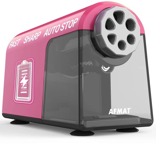 Main image of Electric Pencil Sharpener Heavy Duty, 6 Holes, Cordless & Rechargeable, Fast Sharpen, Auto Stop, 10K+ Uses, Classroom Pencil Sharpener for 6-11mm No.2/Large/Colored Pencils PSD2