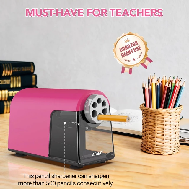 Alt view image 7 of 7 - Electric Pencil Sharpener Heavy Duty, 6 Holes, Cordless & Rechargeable, Fast Sharpen, Auto Stop, 10K+ Uses, Classroom Pencil Sharpener for 6-11mm No.2/Large/Colored Pencils PSD2