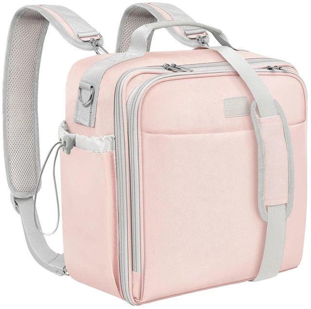 Main image of 3 Inch 3 Ring Zipper Binder with Shoulder Strap & Handle, 650-Sheet Capacity Zip Up Binder for School, Multi Pocket Organizer for Students & Office Workers, Pink