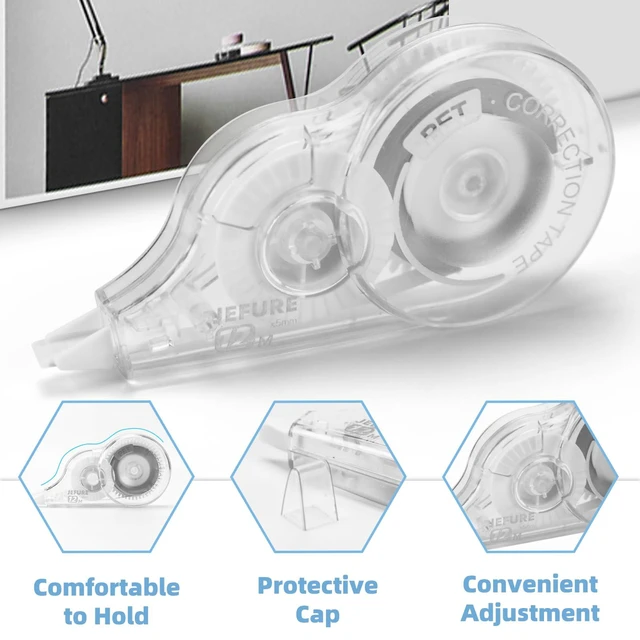 Alt view image 3 of 7 - 40 Pcs Correction Tape, 39.4 Ft, Tear-Resistant, 0.2 in Width White Wrong Out Bulk Clear Applicator Correction Tape for School, Office, Home, Note Taking, Journal