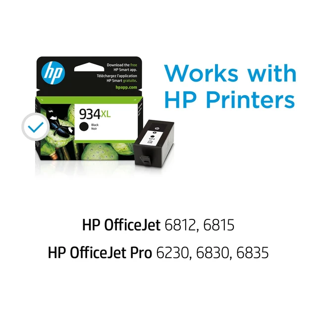 Alt view image 2 of 7 - 934XL Black High-Yield Ink Cartridge | Works OfficeJet 6810; OfficeJet Pro 6230, 6830 Series | C2P23AN